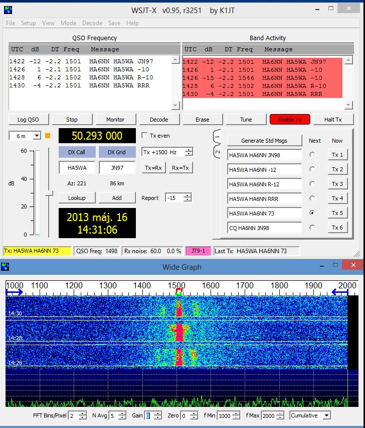 1st HA WSJT-X QSO