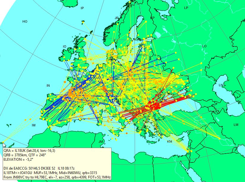 All VHF bands are wide open!