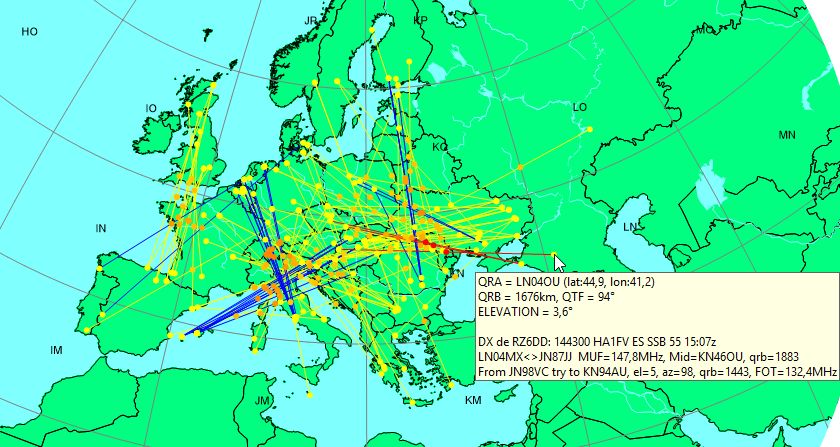 HA1FV - RZ6DD on 2 m!
