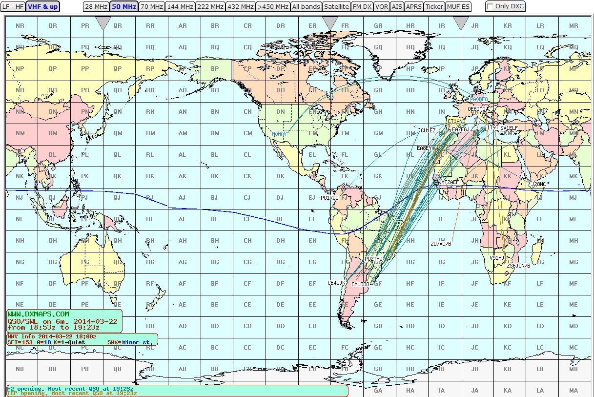 6 m F2 QSOs Across the pond!
