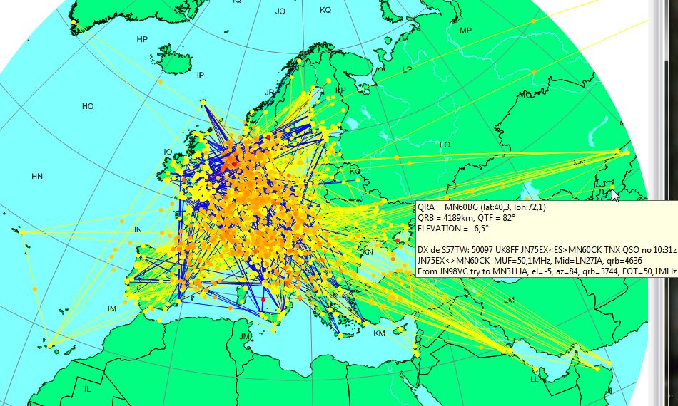 large reflecting layer above Europe!