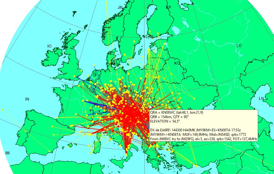 HA0MK - EA6RF QSO on 2 m