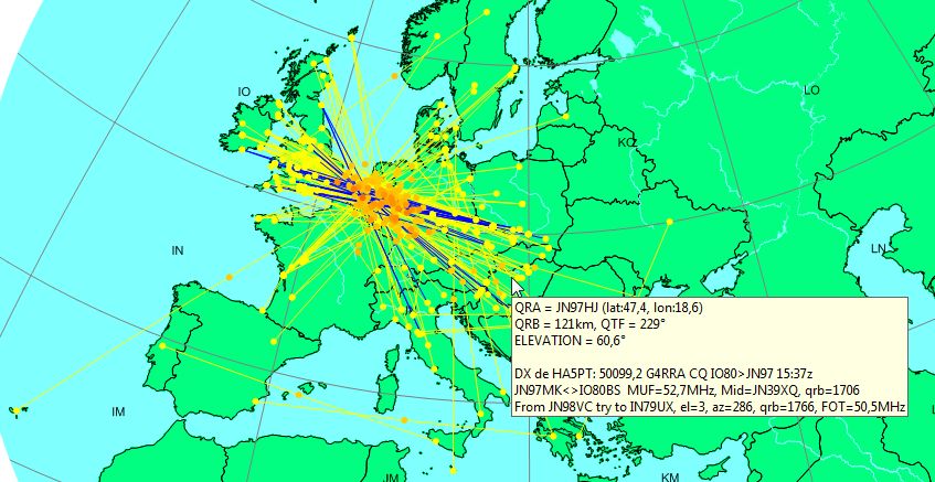 Intensive autumn Es on 4 an 6 m