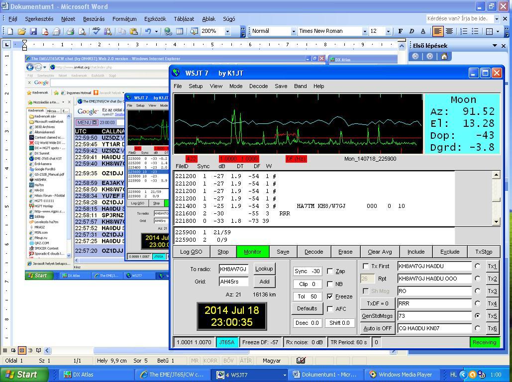1st HA - KH8 EME QSO