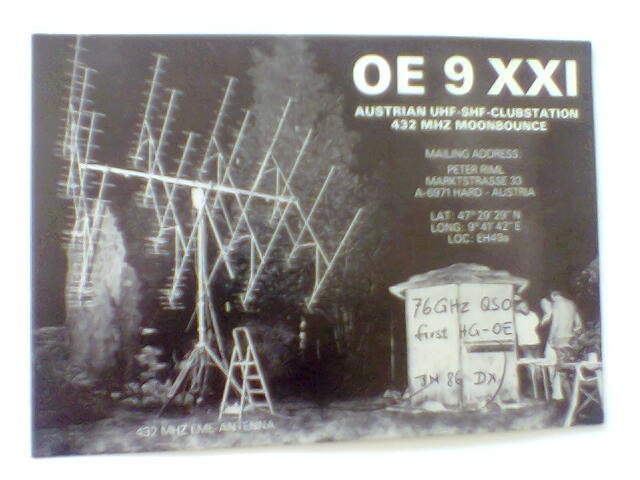 OE9XXI QSO 1989 78 GHz
