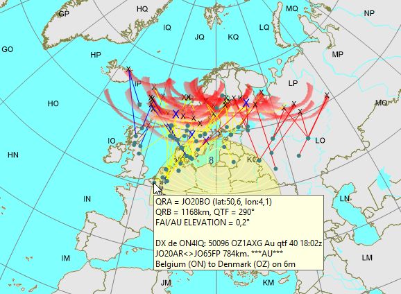 Mid latidue aurora opening at 18:02 ut