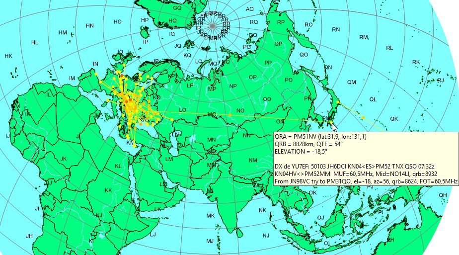 YU7EF - JH6DCI QSO