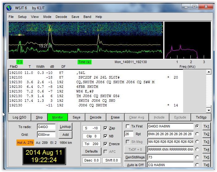 SK0TM CQ on 50230 kHz by meteorscatter