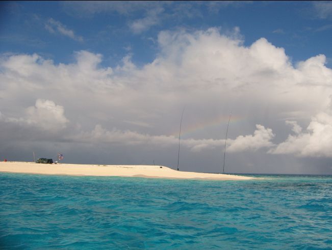 The tent in the middle of nothing with the antenna which bacame world famous.